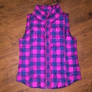 Buffalo plaid Puffer Vest size 10
